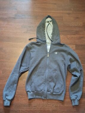 Champion Dark Gray Full-Zip Hooded Sweatshirt